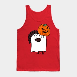 FRONT and BACK Halloween Horror Thanksgiving Turkey Tank Top